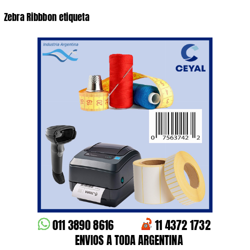 Zebra Ribbbon etiqueta