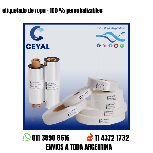 etiquetado de ropa – 100 % persobalizables
