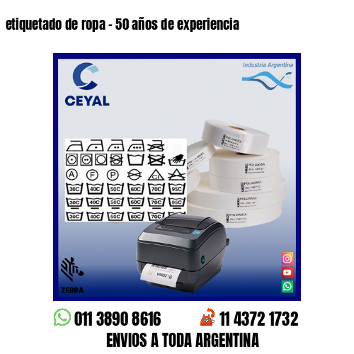 etiquetado de ropa – 50 años de experiencia
