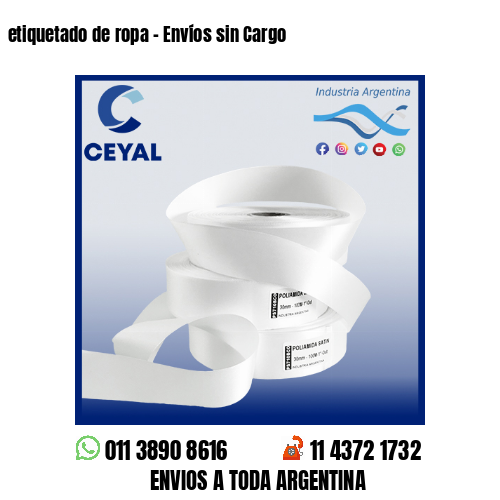 etiquetado de ropa – Envíos sin Cargo