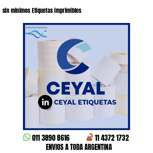 sin minimos Etiquetas imprimibles