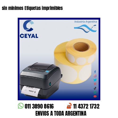 sin minimos Etiquetas imprimibles