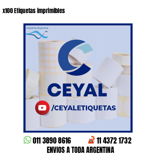x100 Etiquetas imprimibles
