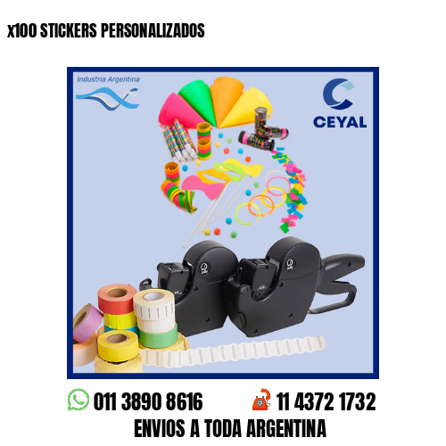 x100 STICKERS PERSONALIZADOS