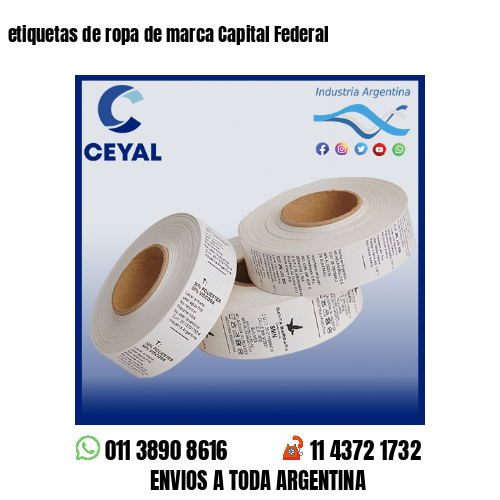 etiquetas de ropa de marca Capital Federal
