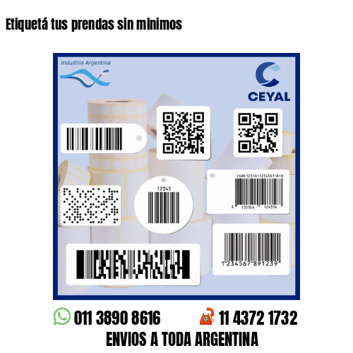 Etiquetá tus prendas sin minimos