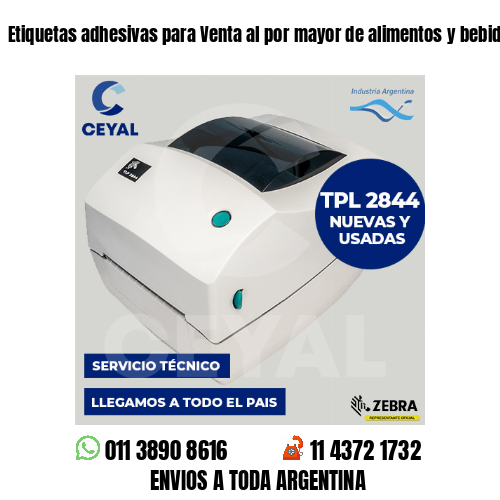 Etiquetas adhesivas para Venta al por mayor de alimentos y bebidas
