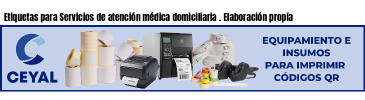 Etiquetas para Servicios de atención médica domiciliaria . Elaboración propia