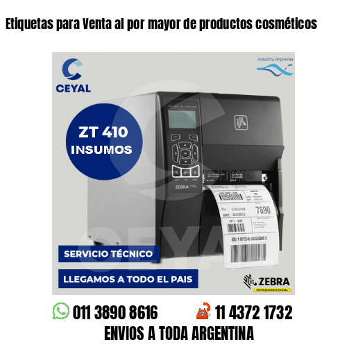 Etiquetas para Venta al por mayor de productos cosméticos