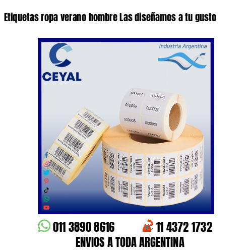 Etiquetas ropa verano hombre Las diseñamos a tu gusto