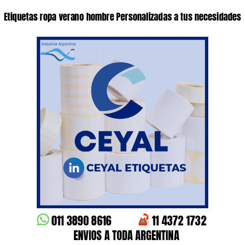 Etiquetas ropa verano hombre Personalizadas a tus necesidades