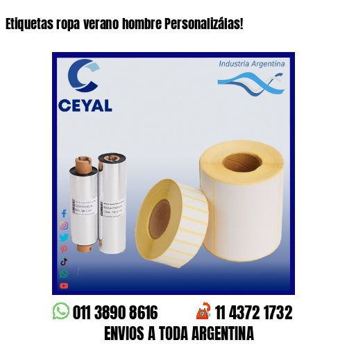 Etiquetas ropa verano hombre Personalizálas!