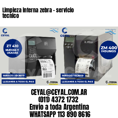 Limpieza interna zebra - servicio tecnico