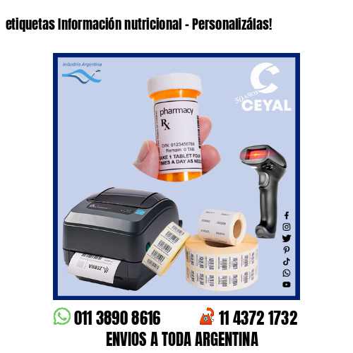 etiquetas Información nutricional – Personalizálas!