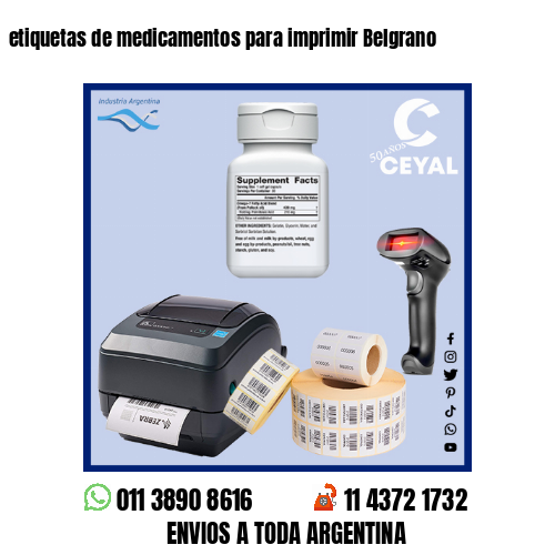 etiquetas de medicamentos para imprimir Belgrano