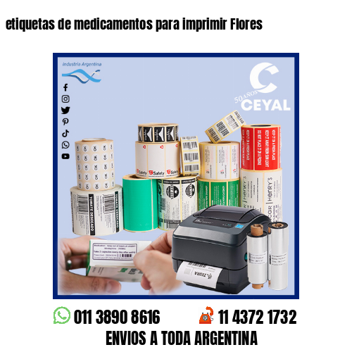 etiquetas de medicamentos para imprimir Flores
