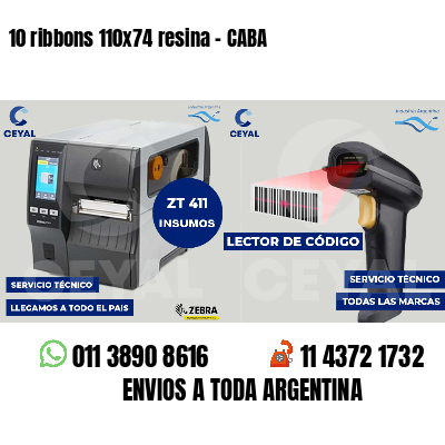 10 ribbons 110x74 resina - CABA