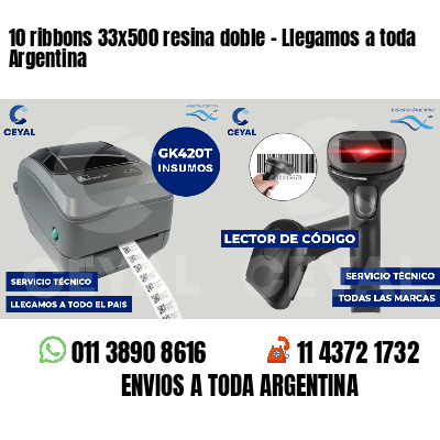 10 ribbons 33x500 resina doble - Llegamos a toda Argentina
