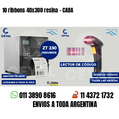 10 ribbons 40x300 resina - CABA