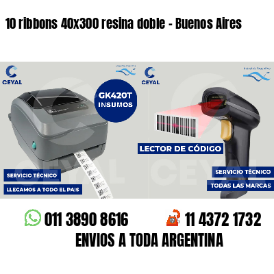 10 ribbons 40x300 resina doble - Buenos Aires