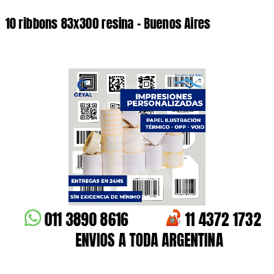 10 ribbons 83x300 resina - Buenos Aires