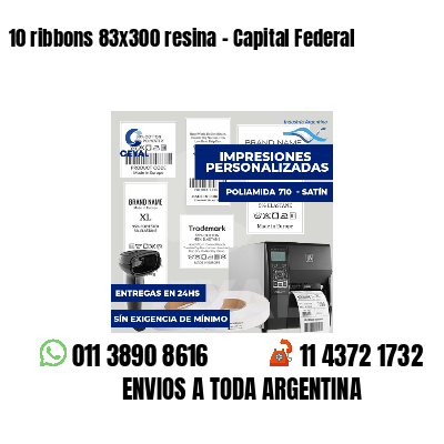 10 ribbons 83x300 resina - Capital Federal