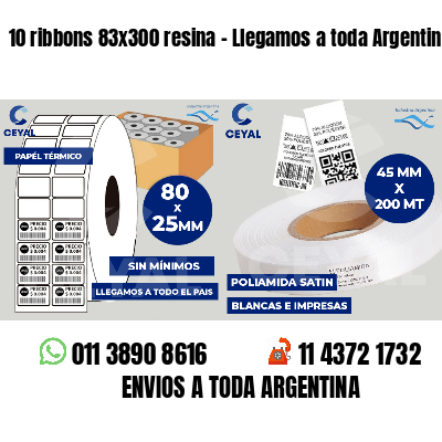 10 ribbons 83x300 resina - Llegamos a toda Argentina