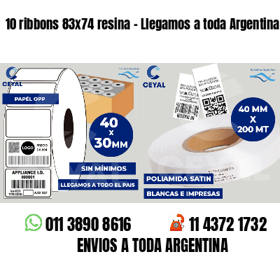 10 ribbons 83x74 resina - Llegamos a toda Argentina