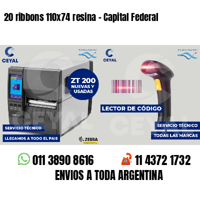 20 ribbons 110x74 resina - Capital Federal