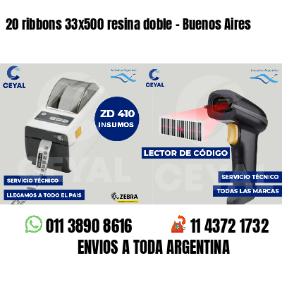 20 ribbons 33x500 resina doble - Buenos Aires