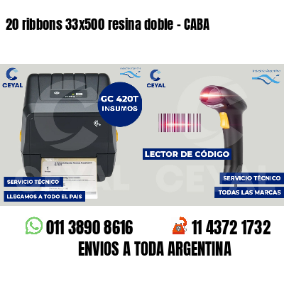 20 ribbons 33x500 resina doble - CABA