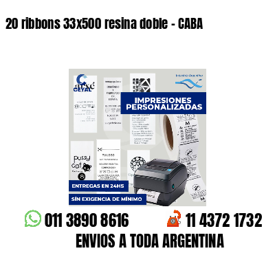 20 ribbons 33x500 resina doble - CABA