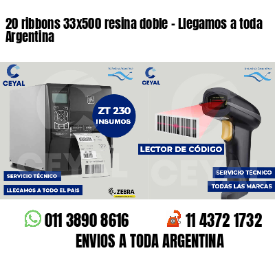20 ribbons 33x500 resina doble - Llegamos a toda Argentina