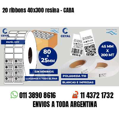 20 ribbons 40x300 resina - CABA