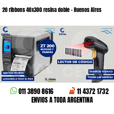 20 ribbons 40x300 resina doble - Buenos Aires