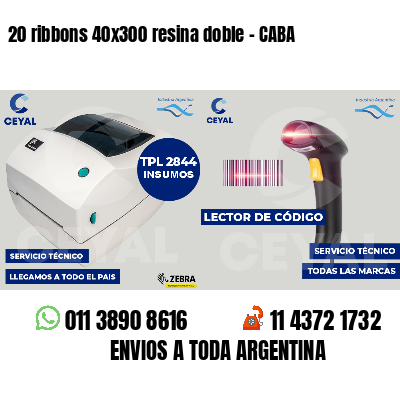 20 ribbons 40x300 resina doble - CABA