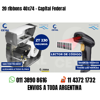 20 ribbons 40x74 - Capital Federal