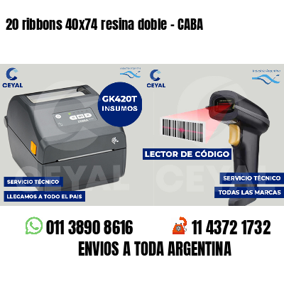 20 ribbons 40x74 resina doble - CABA