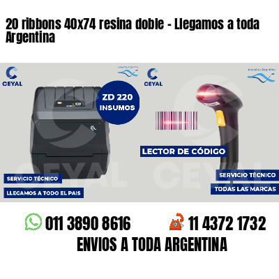 20 ribbons 40x74 resina doble - Llegamos a toda Argentina