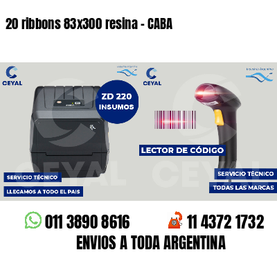 20 ribbons 83x300 resina - CABA