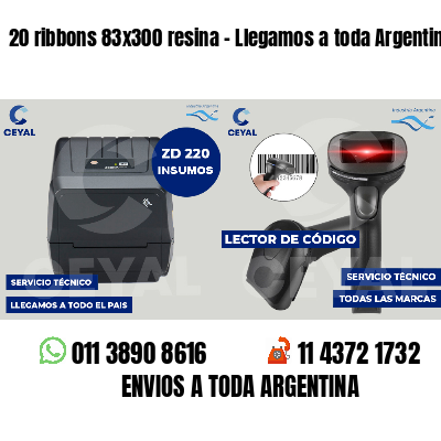 20 ribbons 83x300 resina - Llegamos a toda Argentina