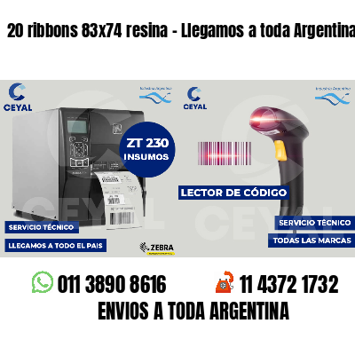 20 ribbons 83x74 resina - Llegamos a toda Argentina
