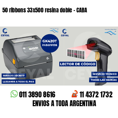 50 ribbons 33x500 resina doble - CABA