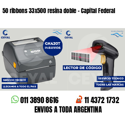 50 ribbons 33x500 resina doble - Capital Federal