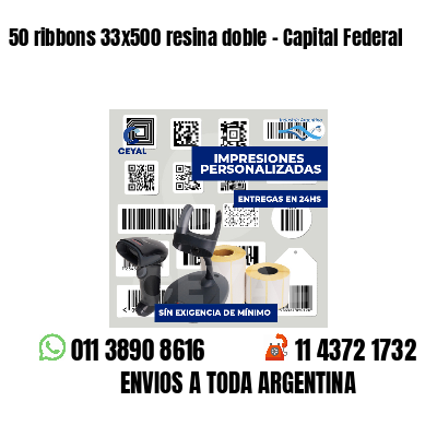 50 ribbons 33x500 resina doble - Capital Federal