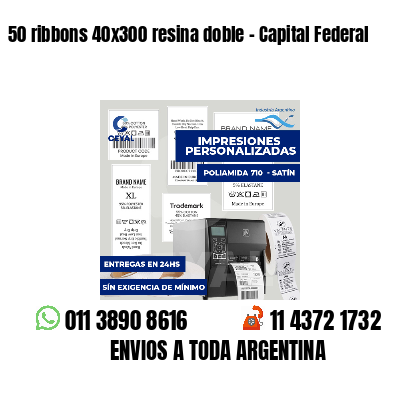 50 ribbons 40x300 resina doble - Capital Federal