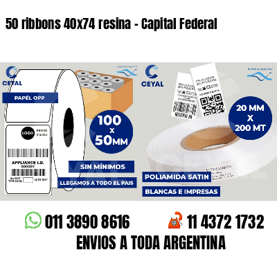 50 ribbons 40x74 resina - Capital Federal