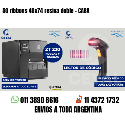 50 ribbons 40x74 resina doble - CABA