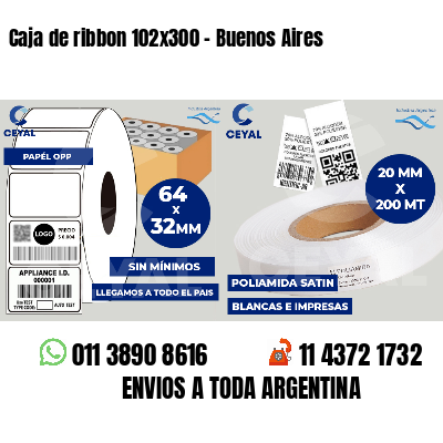 Caja de ribbon 102x300 - Buenos Aires
