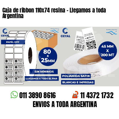 Caja de ribbon 110x74 resina - Llegamos a toda Argentina